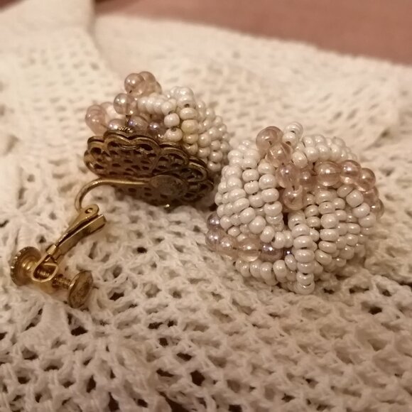 Vintage Signed Miriam Haskell Love Knot Earrings (Clip On/Screw Back) - Picture 5 of 8